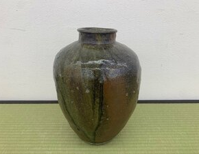 広島市佐伯区のお客様より、桃山時代 古丹波 ビードロ釉 雨垂れ 壷 壺を買取りました